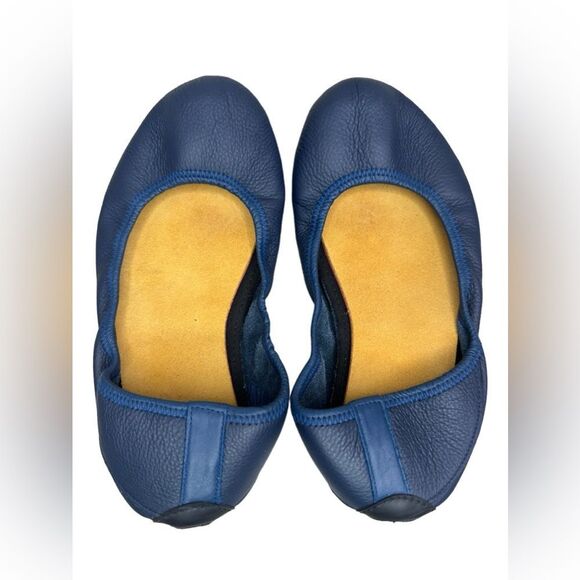 SoftStar Shoes - Softstar Ballerine Navy Leather Women’s Ballerina Flat Hand Made Shoe 7 Wide